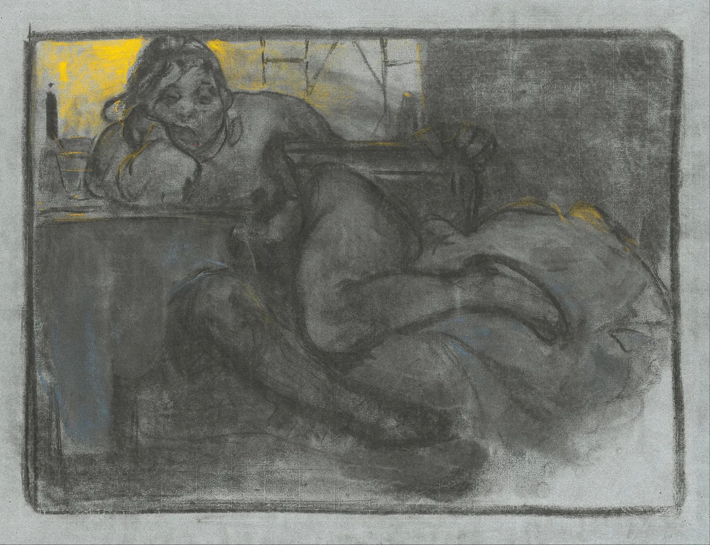 Absinth Study of a Woman by Alphonse Mucha