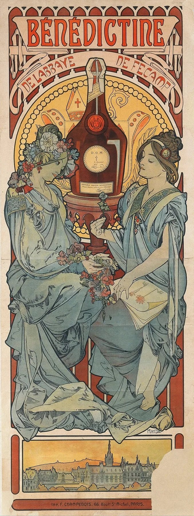 Benedictine poster by Alphonse Mucha