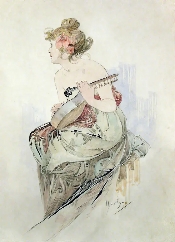 From The Frontispiece Of Le Pater by Alphonse Mucha