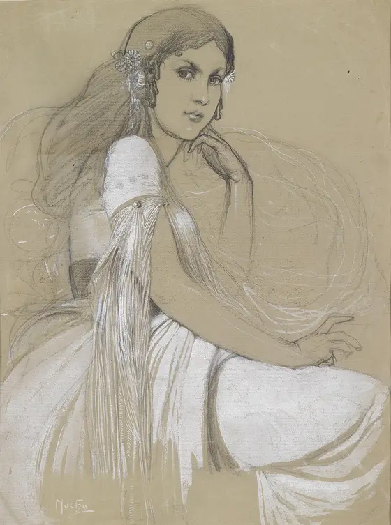 Jaroslava Muchova by Alphonse Mucha