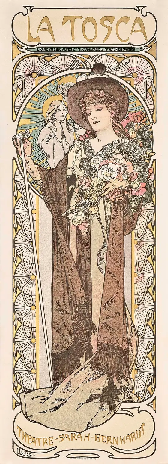 La Tosca poster by Alphonse Mucha