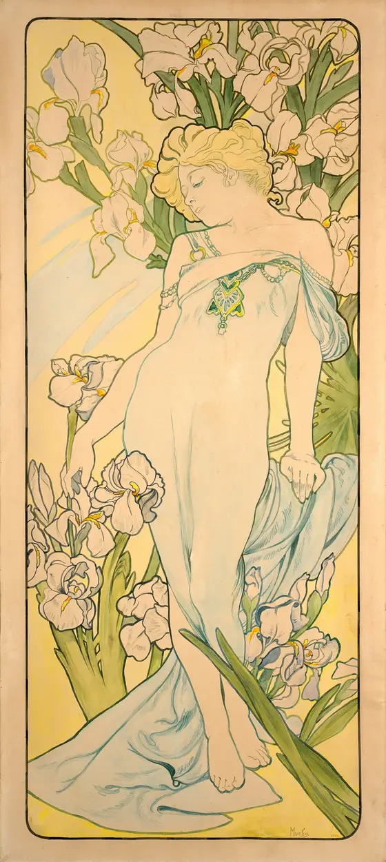 L'Iris by Alphonse Mucha