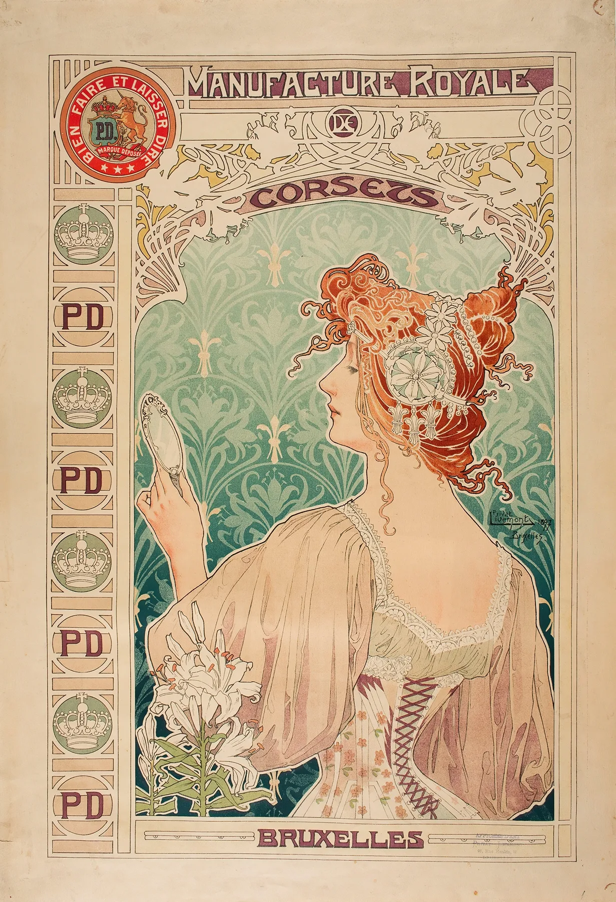 Manufacture Royale De Corsets poster by Alphonse Mucha