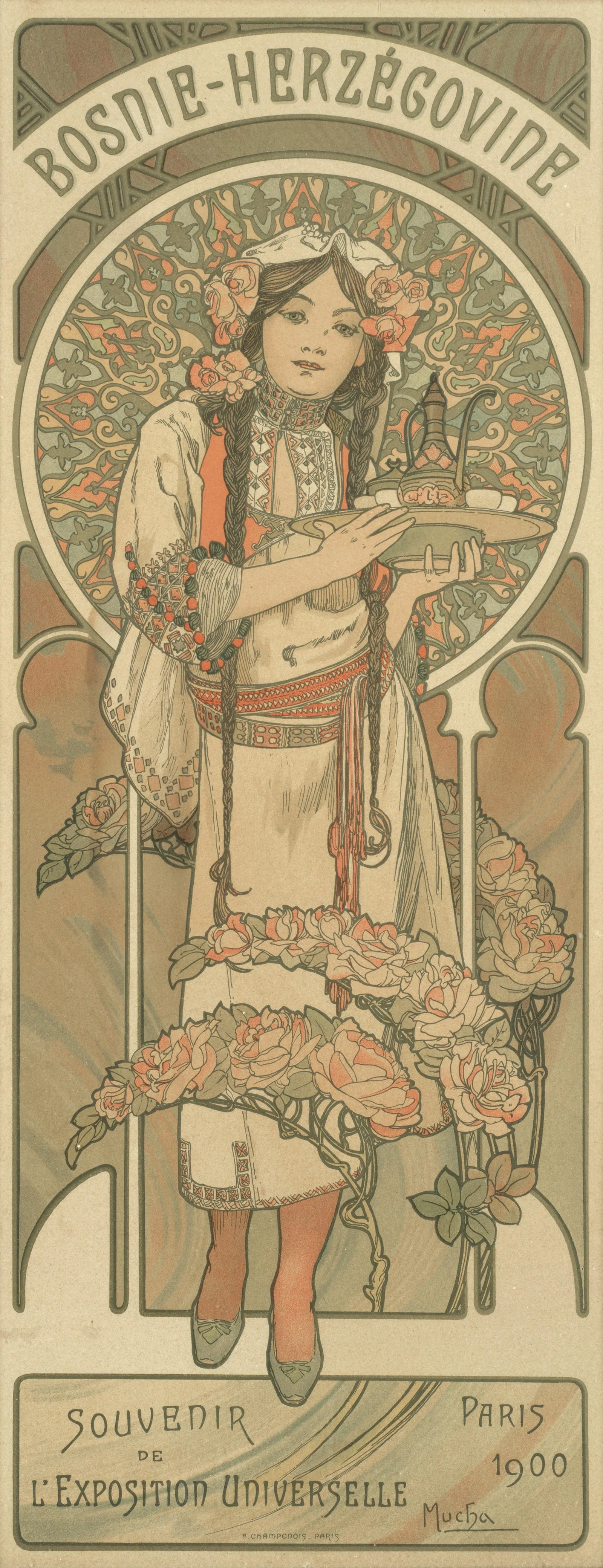 Bosnie-Herzegovine poster by Alphonse Mucha