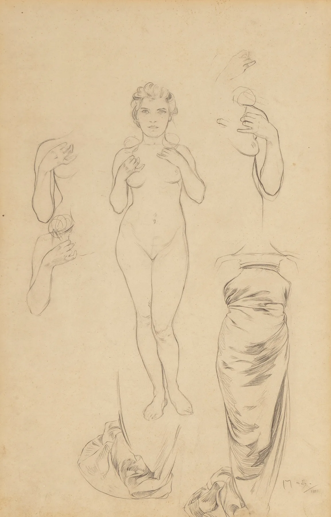 Preliminary Design for The Rose by Alphonse Mucha