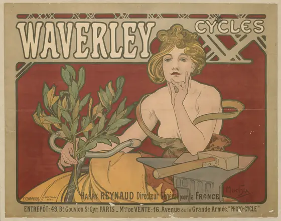 Waverley Cycles by Alphonse Mucha